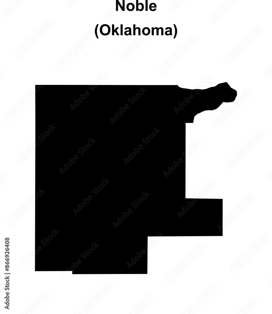 Noble County (Oklahoma) blank outline map Noble County (Oklahoma) blank outline map