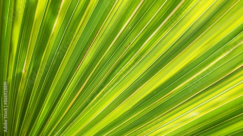 Green tropical plant close-up