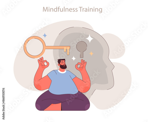 Mindfulness training concept.