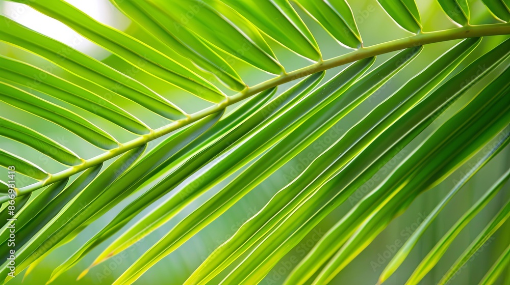 Green tropical plant close-up Green tropical plant close-up