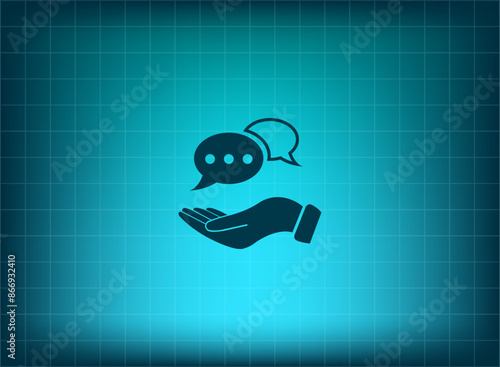 Vector illustration, blue background.