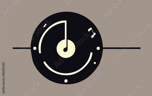 Grunge hand draw shape music notes, icon isolated vector editable lOGO
