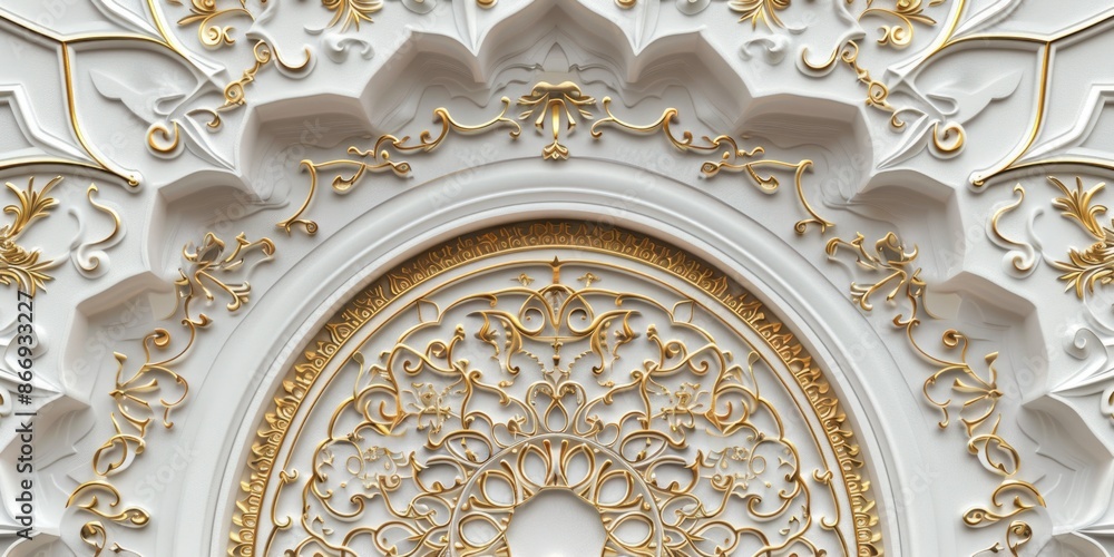 White and Gold Door Close-up White and Gold Door Close-up