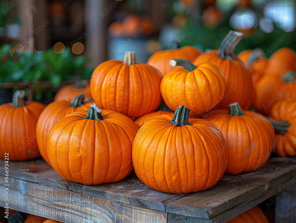 Large pile orange pumpkins stacked together, background blurred to highlight detailed textures Large pile orange pumpkins stacked together, background blurred to highlight detailed textures