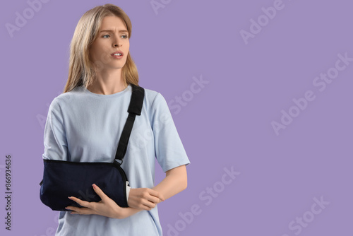 Injured young woman after a...