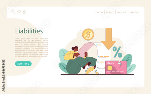 Liabilities concept. Navigating financial obligations and understanding debts.
