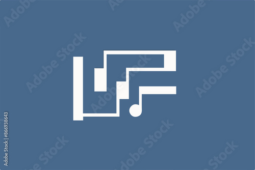 Grunge hand draw shape music notes, icon isolated vector editable lOGO