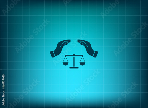 Vector illustration, blue background.