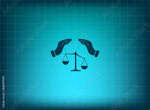 Vector illustration, blue background.