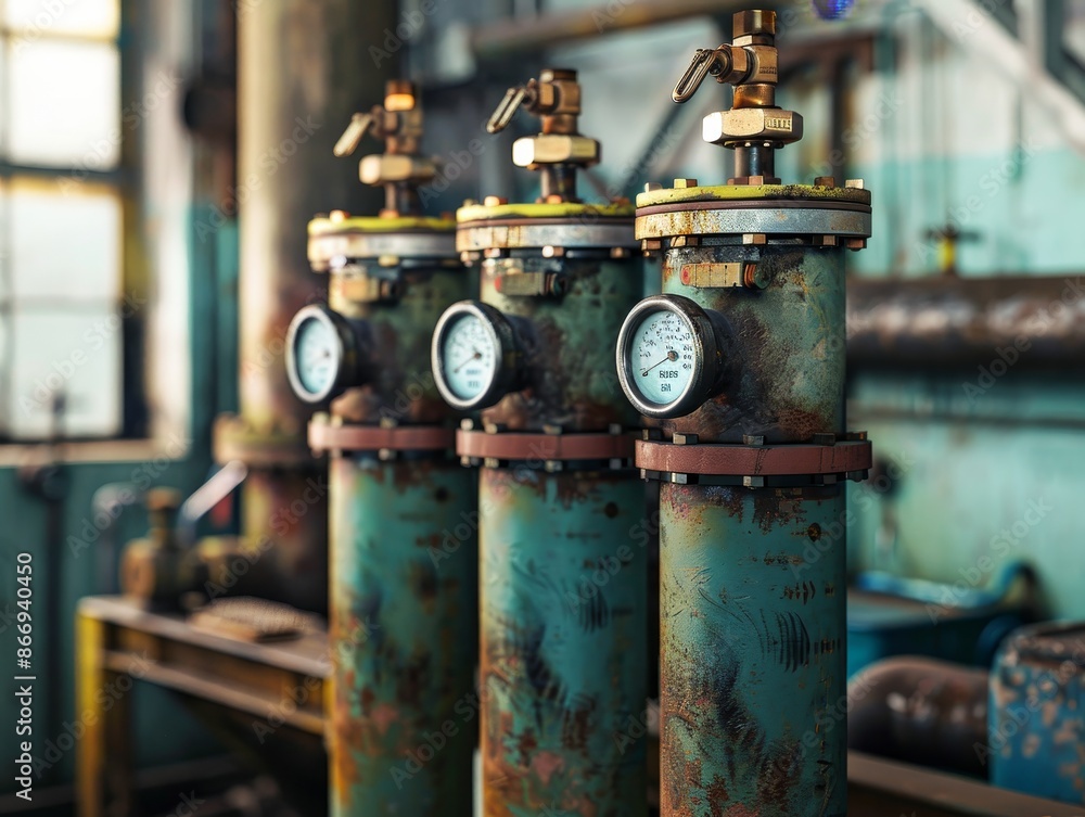 Precision Pressure Rating Water Tubes in Workshop Setting - High Resolution Realistic Photography Precision Pressure Rating Water Tubes in Workshop Setting - High Resolution Realistic Photography