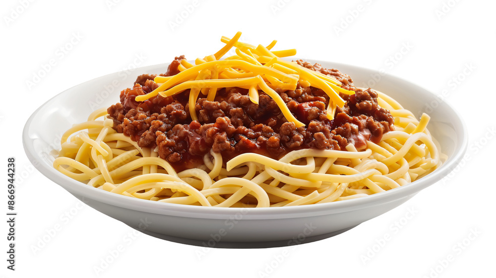 Hearty spaghetti bolognese with cheddar cheese Hearty spaghetti bolognese with cheddar cheese