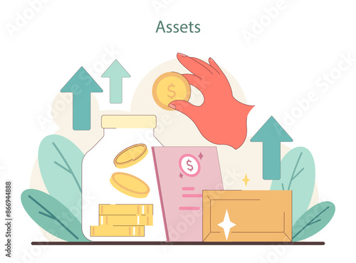 Assets concept. Building financial stability through asset accumulation and growth.