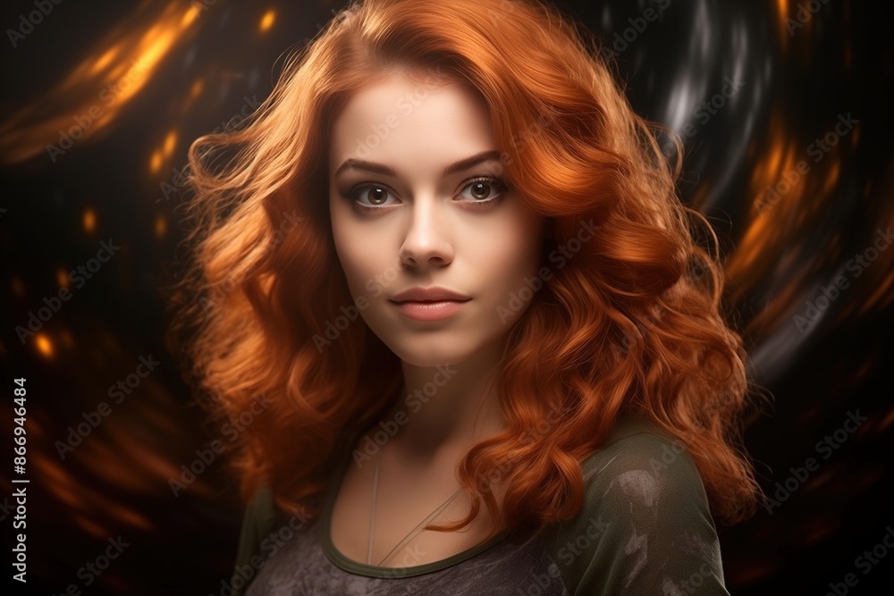 Portrait of a beautiful red-haired girl Portrait of a beautiful red-haired girl