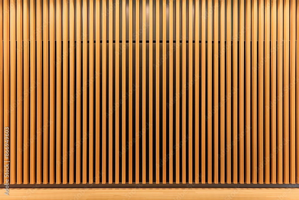 Obraz premium Vertical wooden slats wall natural wood paneling texture for interior design backdrop