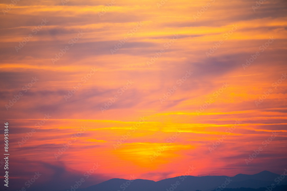 Fototapeta premium sky sunset texture detail sun close-up cloud