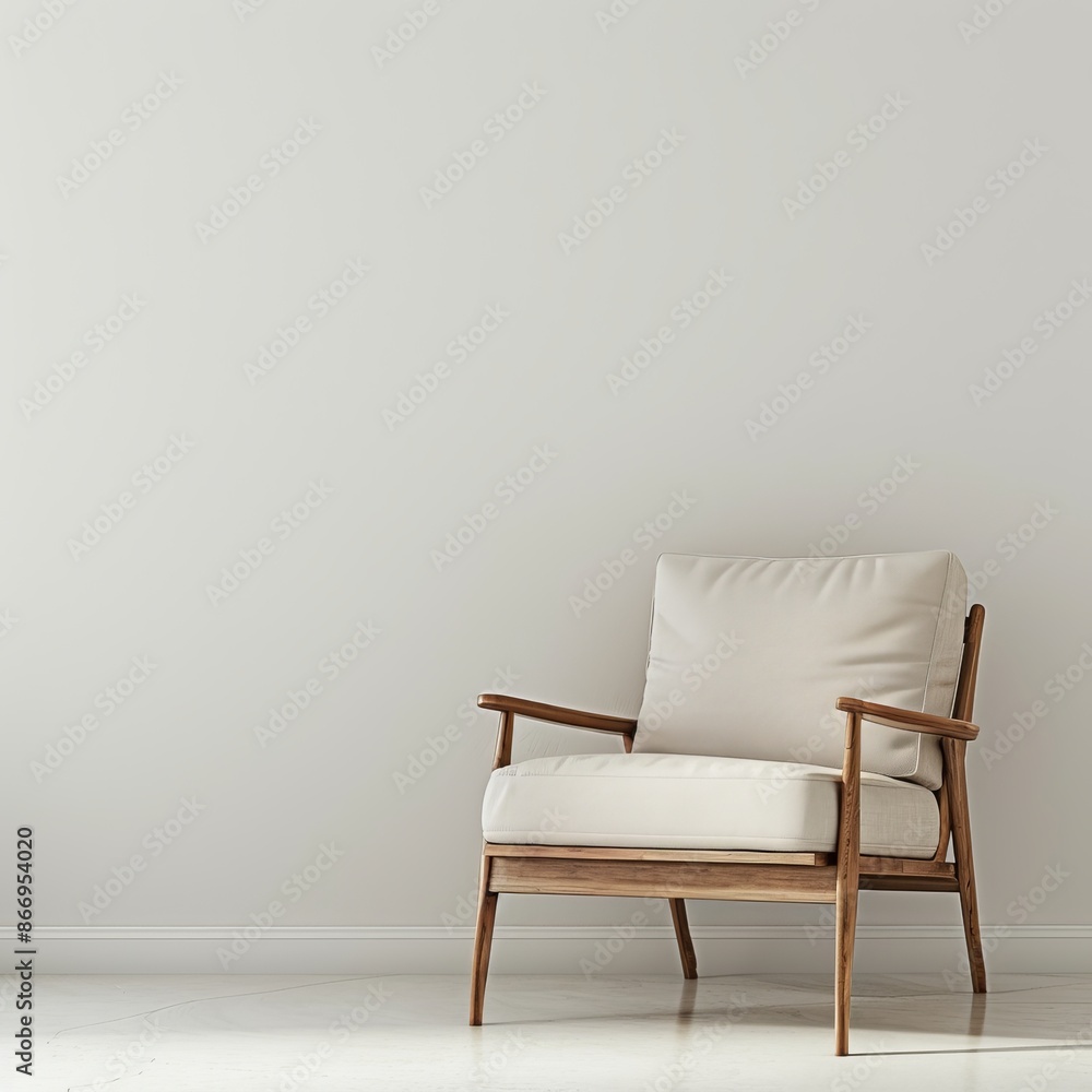 white armchair in a room white armchair in a room