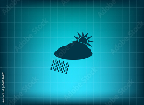 Vector illustration, blue background.
