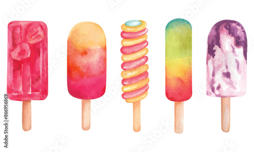 ice cream popsicle fruit flavour