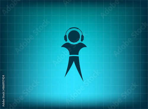 Vector illustration, blue background.