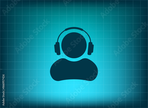 Vector illustration, blue background.