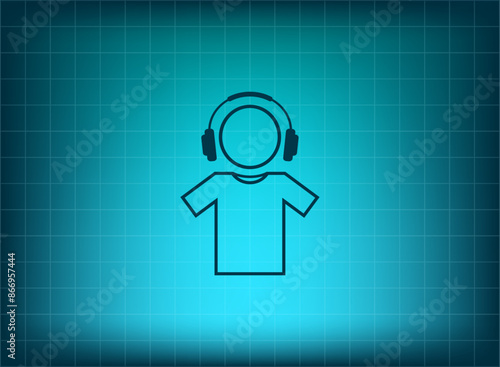 Vector illustration, blue background.