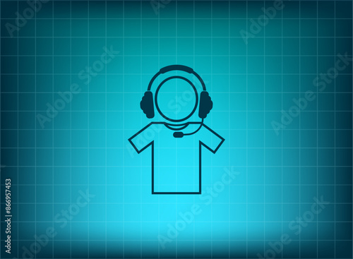 Vector illustration, blue background.
