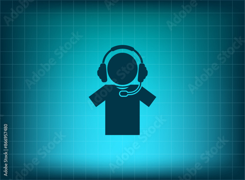 Vector illustration, blue background.