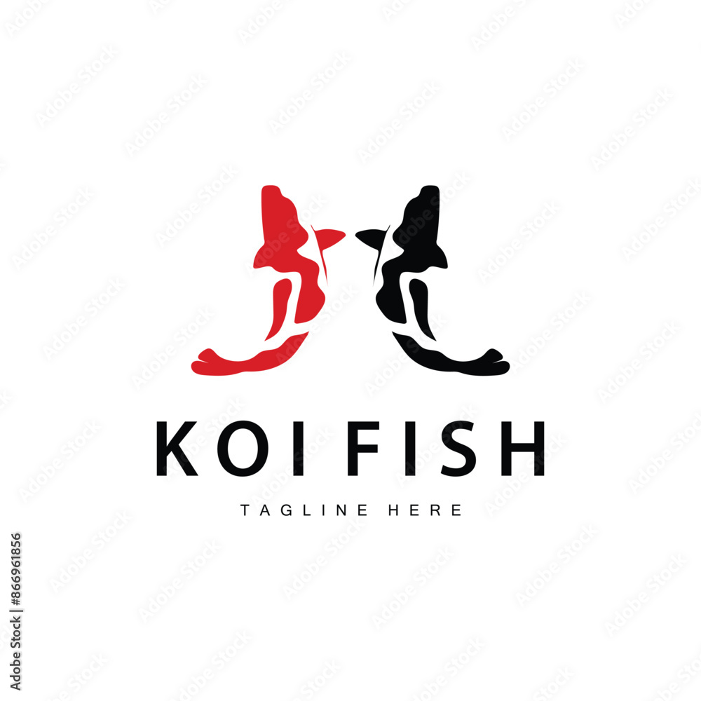 Koi Fish Logo Design Chinese Lucky Ornamental Fish Goldfish Company Brand Koi Fish Logo Design Chinese Lucky Ornamental Fish Goldfish Company Brand