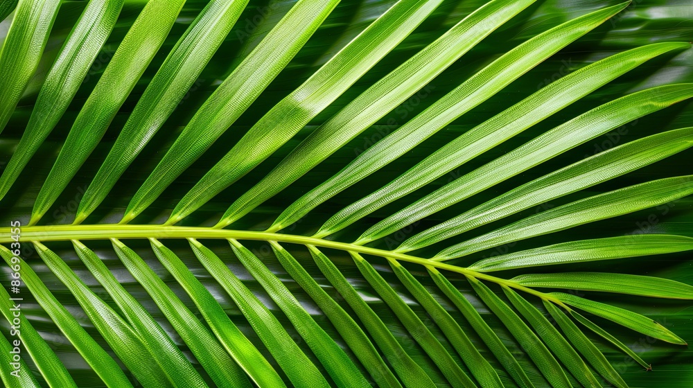 Green tropical plant close-up Green tropical plant close-up