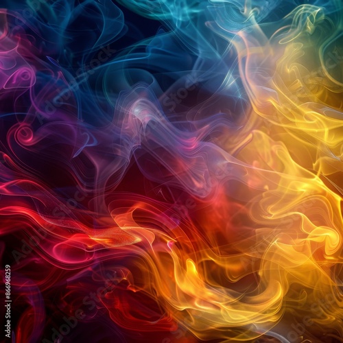 Wallpaper Mural abstract background with colorful smoke Torontodigital.ca