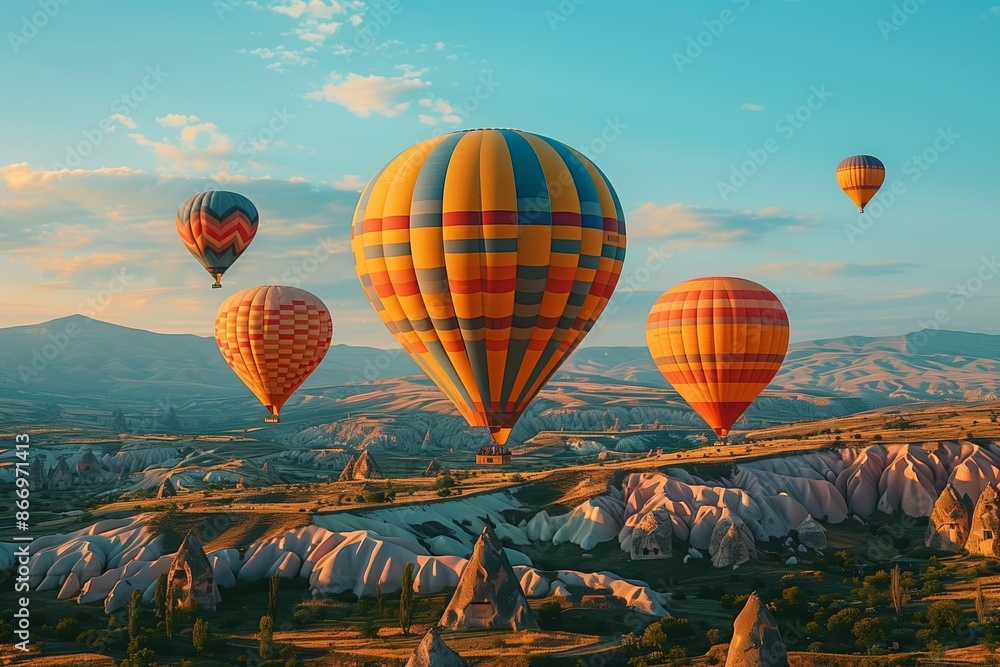 Obraz premium Cappadocia Hot Air Balloon Flight over Fairy Chimneys