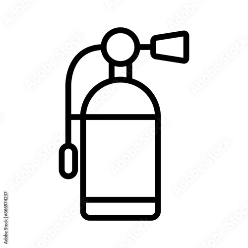 fire extinguisher icon line vector design