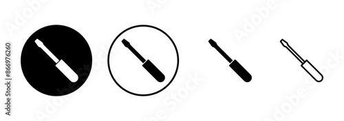 Screwdriver icon vector isolated on white background. Screwdriver vector icon