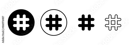 Hashtag icon vector isolated on white background. hashtag vector icon