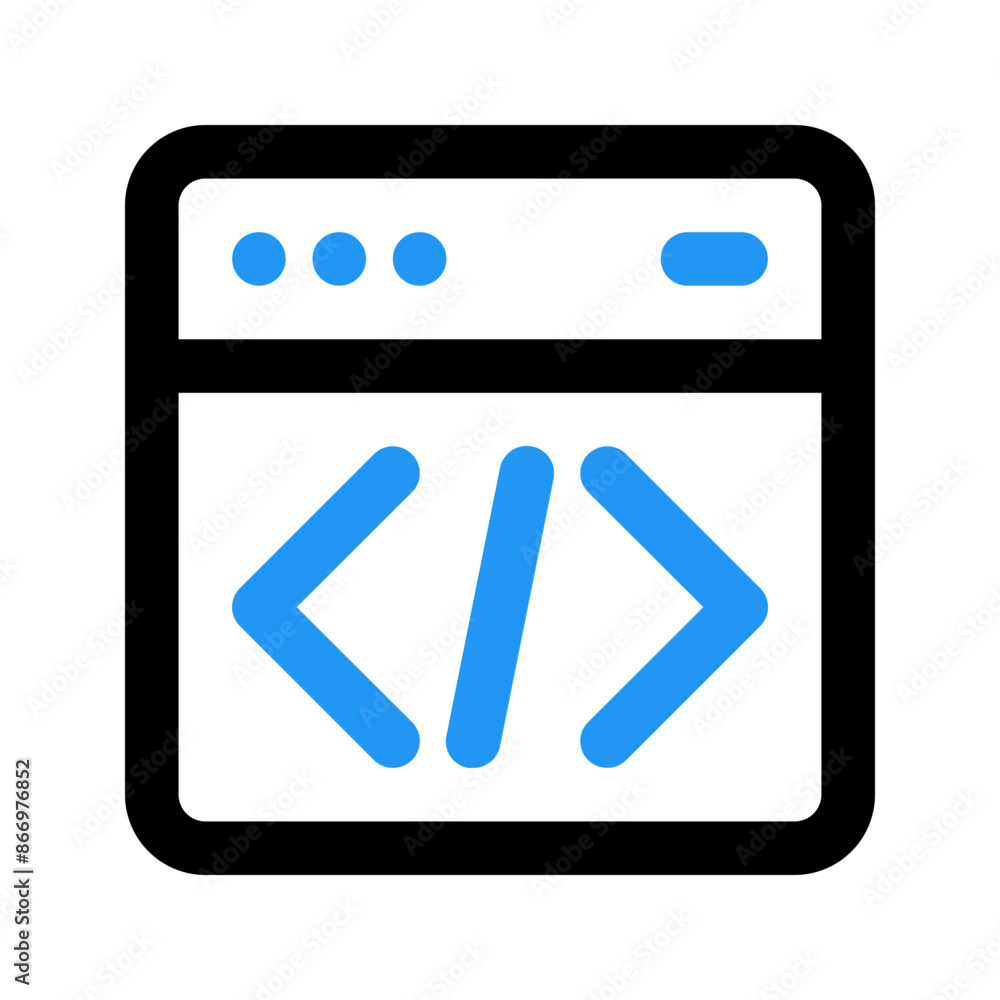 web development line color icon web development line color icon