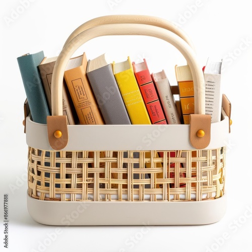 A beautiful and functional basket, perfect for storing books, magazines, or toys.