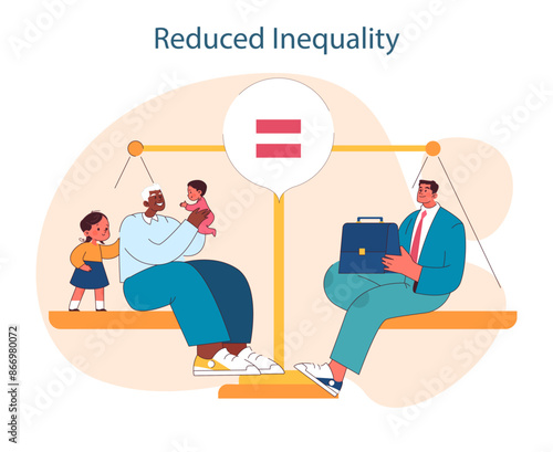 Reduced Inequality. Balancing scales between diverse social groups
