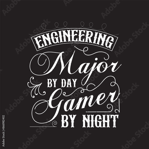 Enginnering major civil engineer tshirt. Engineers quote typography shirt design with grunge effect.