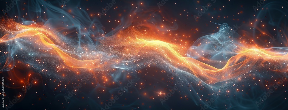 Natural Power Clash: Abstract Smoke and Flame Vector Natural Power Clash: Abstract Smoke and Flame Vector
