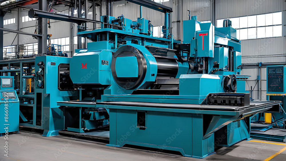 Big machines that make metal things in factories Big machines that make metal things in factories