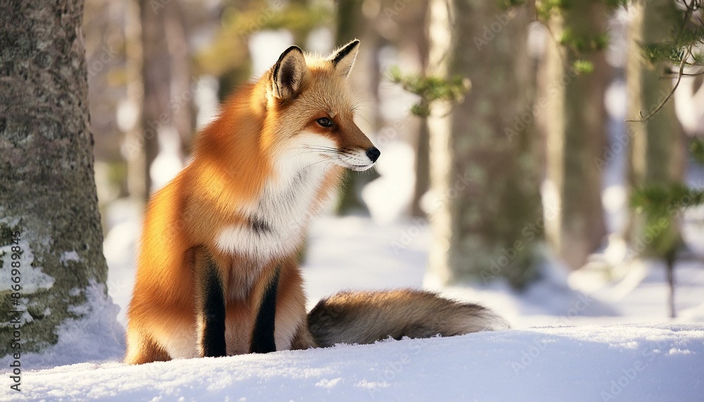 A red fox sitting in a snowy forest 6383.jpg, A red fox sitting in a snowy forest A red fox sitting in a snowy forest 6383.jpg, A red fox sitting in a snowy forest