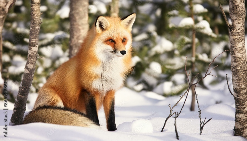 A red fox sitting in a snowy forest 6383.jpg, A red fox sitting in a snowy forest A red fox sitting in a snowy forest 6383.jpg, A red fox sitting in a snowy forest