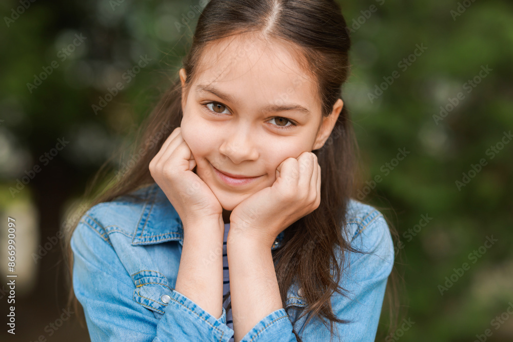 Portrait of beautiful little girl outdoors. Cute child Portrait of beautiful little girl outdoors. Cute child