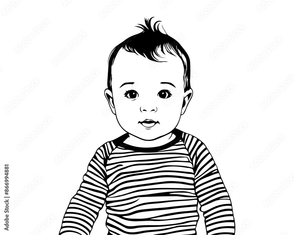 portrait of a baby toddler. small childrens or kids illustration silhouette. portrait of a baby toddler. small childrens or kids illustration silhouette.