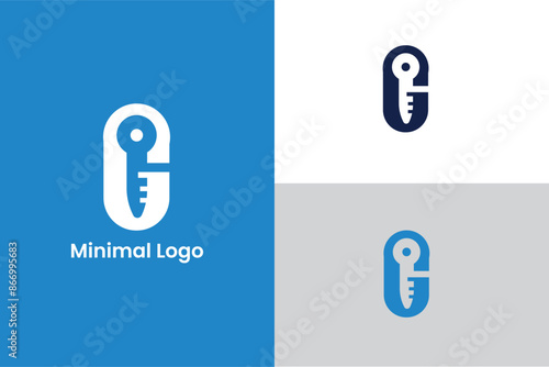 initial letter C security key modern finance security logo, lockup abstract icon symbol, C letter key real estate logo, C Secure Logo With Key Hole