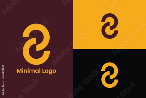 Minimal elegant monogram art logo initial letter CC S infinity logo, letter S chain link connected logo, letter S abstract vector suitable for finance, corporate and construction business