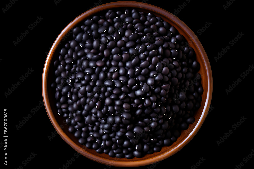 Black beans isolated on white background. Top view. Flat lay. Black beans isolated on white background. Top view. Flat lay.