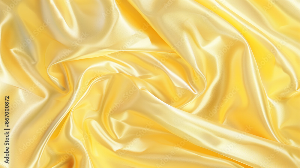 A yellow fabric with a wave pattern. The fabric is very soft and smooth. The color yellow is bright and cheerful A yellow fabric with a wave pattern. The fabric is very soft and smooth. The color yellow is bright and cheerful