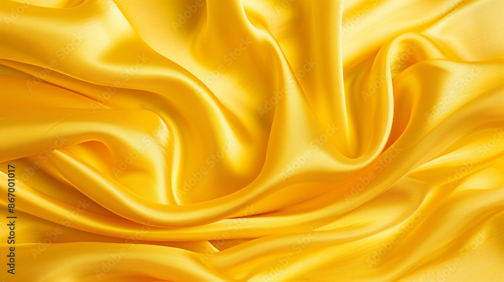 A yellow fabric with a wave pattern. The fabric is very soft and smooth. The color yellow is bright and cheerful A yellow fabric with a wave pattern. The fabric is very soft and smooth. The color yellow is bright and cheerful