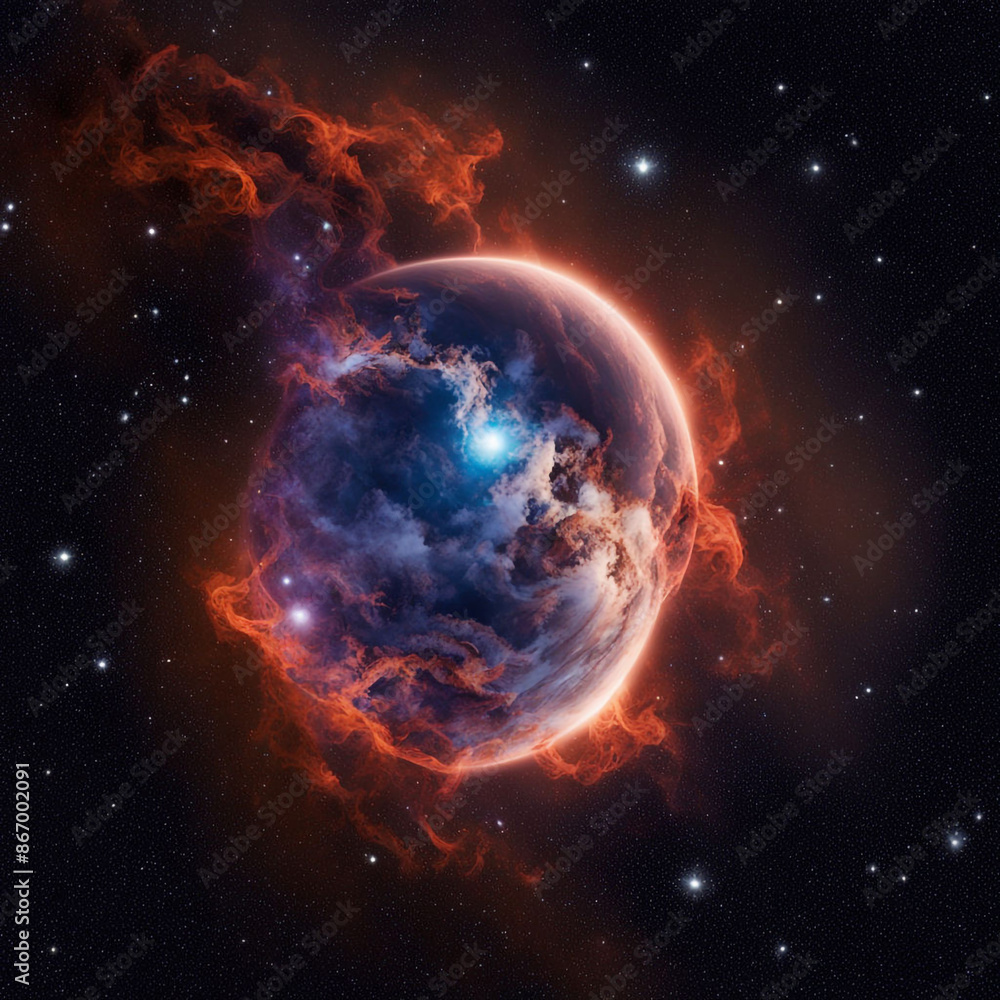 Obraz premium stunning series of space photographs that capture the vastness and beauty of the cosmos. Focus on a variety of celestial objects and phenomena, including stars, planets, galaxies, nebulae, and meteor 